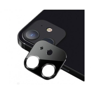 Protectie Camera Usams Metal si Sticla Securizata Pentru iPhone 12 Negru